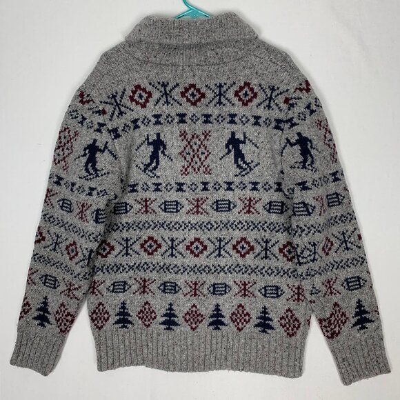 Schott Bros. Bromley Wood Blend Shawl Collar Cardigan Gray Large NWT - Picture 5 of 7